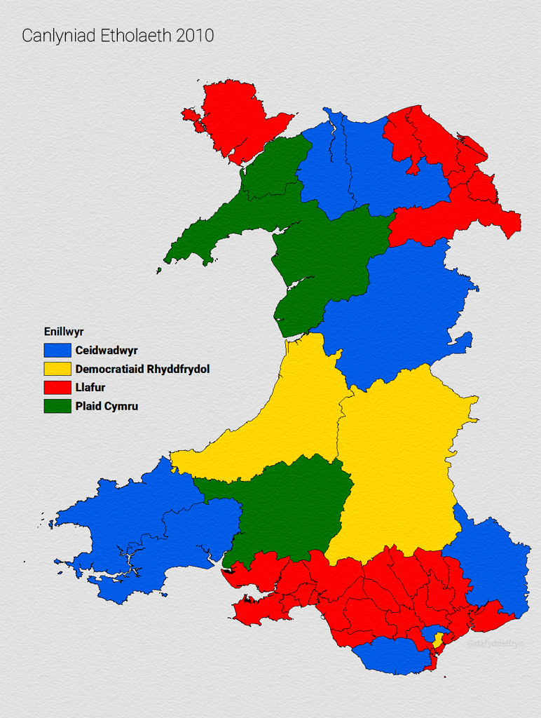 Map Canlyniad 2010