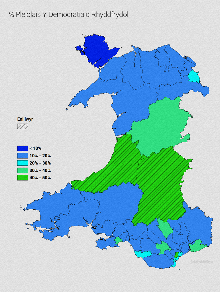 Map Democratiaid Rhyddfrydol 2010