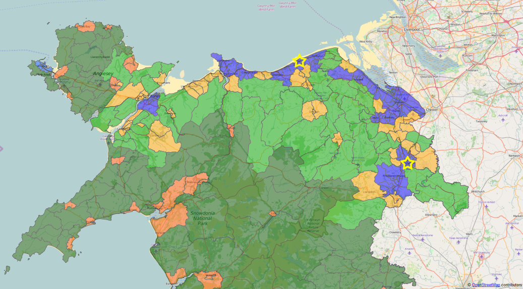 Pa mor wledig yw Cymru?